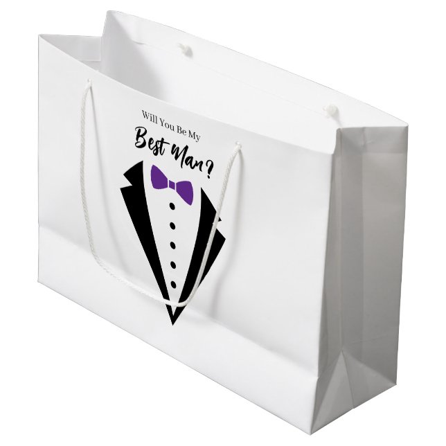 Wedding Best Man Gift Bag (Front Angled)
