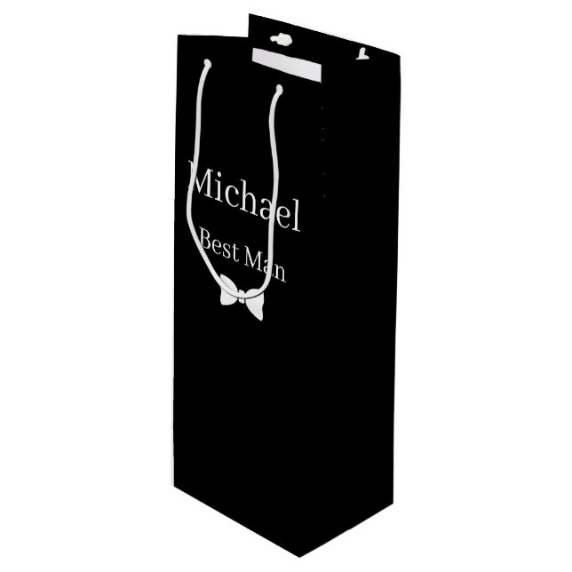 Wedding Best Man Gift Bag (Front Angled)