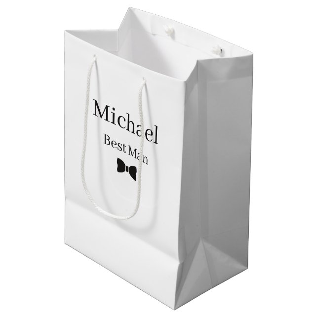 Wedding Best Man Gift Bag (Front Angled)