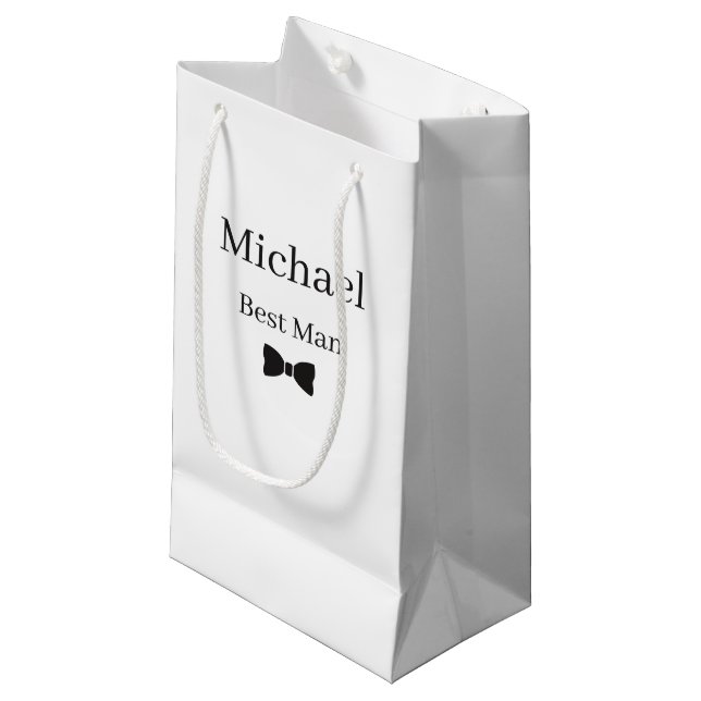 Wedding Best Man Gift Bag (Front Angled)