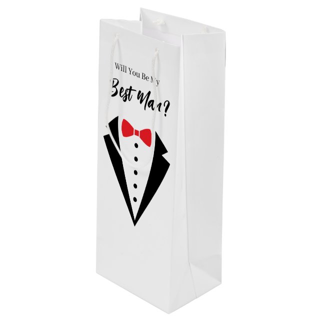 Wedding Best Man Gift Bag (Front Angled)