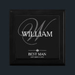 Wedding Best Man Gift Custom Name Modern Cute Gift Box<br><div class="desc">Wedding Best Man Gift Custom Name Modern Cute Keepsake Gift Box. Click personalise this template to customise it with your name and date quickly and easily. Matching Best Man Gift items in store. Ships Worldwide fast. Wedding Best Man Gift Custom Name Modern Cute Keepsake Gift Box. Created by artist RjFxx...</div>