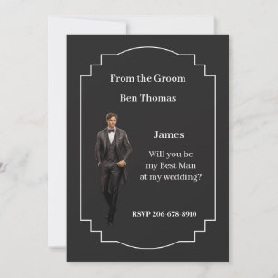 Wedding Best Man Invitation