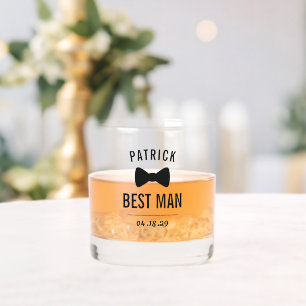 Wedding Best Man Whiskey Glass