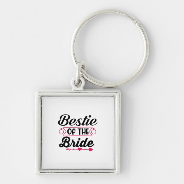 Wedding Bestie Of The Bride Key Ring (Front)