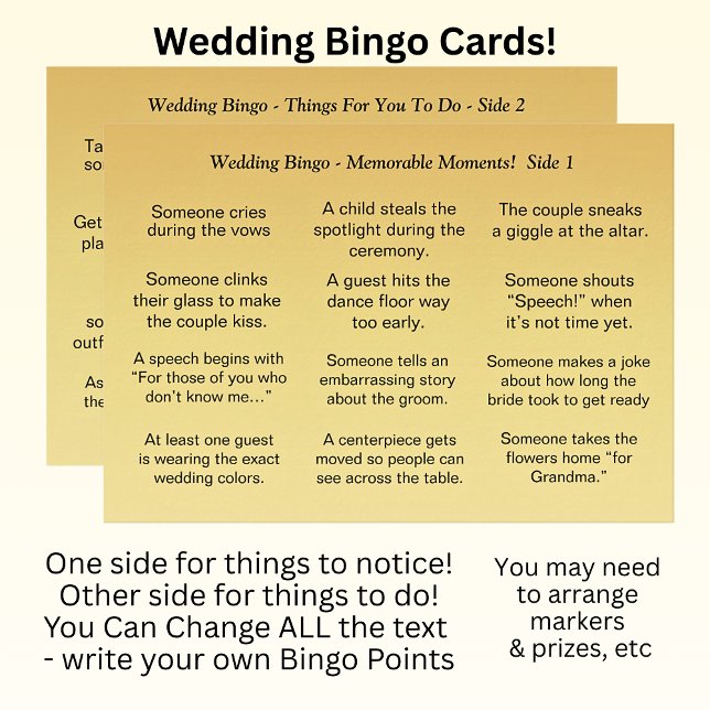 Wedding BINGO!  Game for Guests Card (Creator Uploaded)
