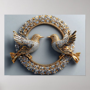 Wedding Birds Poster