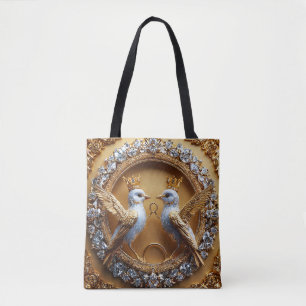 Wedding Birds Tote Bag