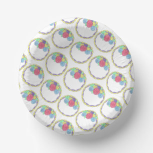 Wedding Birthday Bridal Shower Floral Round Cake Paper Plate