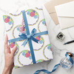Wedding Birthday Cake Floral Pastel Icing Rose Wrapping Paper<br><div class="desc">Wrapping paper features an original marker illustration of a round frosted cake topped with pastel-coloured icing roses. Perfect for birthdays, weddings, anniversaries, and engagements. Matching ribbon available! This design is also available on other products. Don't see what you're looking for? Need help with customisation? Contact Rebecca to have something designed...</div>