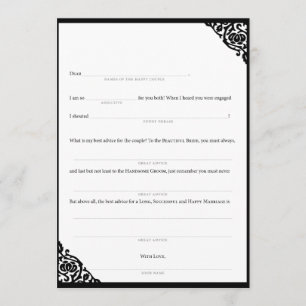 Wedding Black Vine Invitation