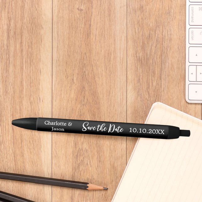 Wedding black white Save the Date Ink Pen (Creator Uploaded)