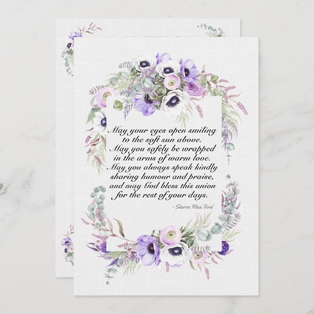 Wedding Blessing Invitation (Front/Back)