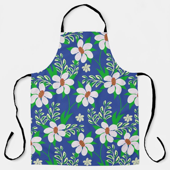 Wedding Bliss: Floral Invitation Background Apron (Front)