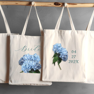 Wedding Blue Hydrangea Flowers Brides Bag