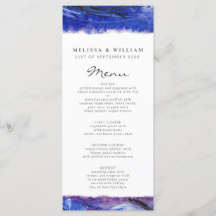 Wedding Blue Menu