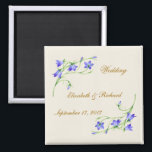 Wedding. Bluebell flowers Magnet<br><div class="desc">Stylised bluebell flowers in a soft light. Fully customisable. You can rearrange position and size of some images . Also you can change font,  colour,  size or put your own message.</div>