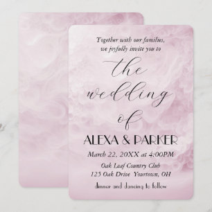 Wedding Blush Abstract Design  Invitation