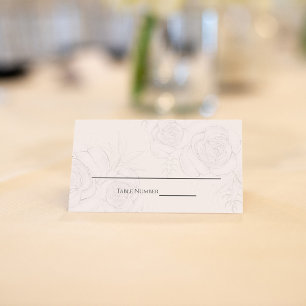 Wedding Blush Floral Reception Seating Place Card