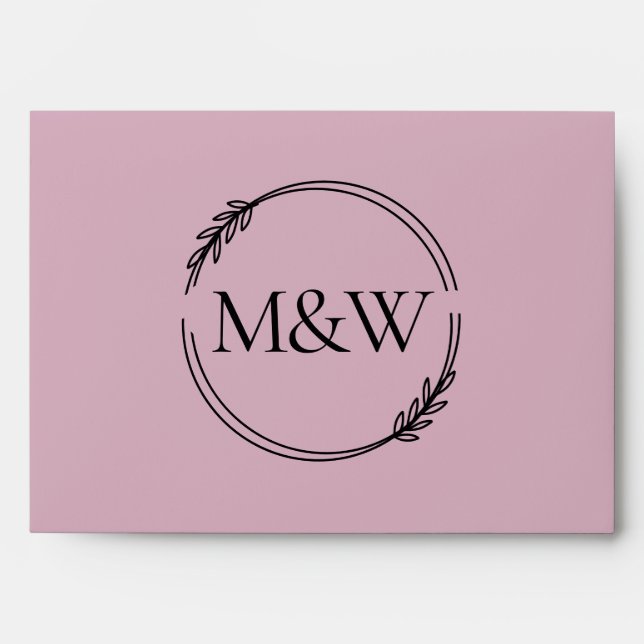 Wedding Blush Pink Invitation Colour Palette Envelope (Front)