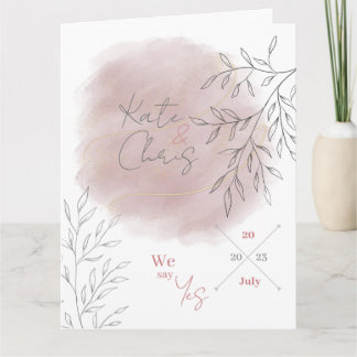 Wedding Blush Romantic Card