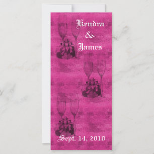 Wedding Bookmarks Favours Champagne Glasses