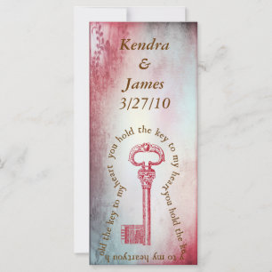 Wedding Bookmarks Favours Key to my Heart