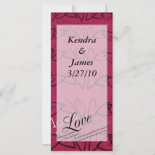 Wedding Bookmarks Favours Love Hearts