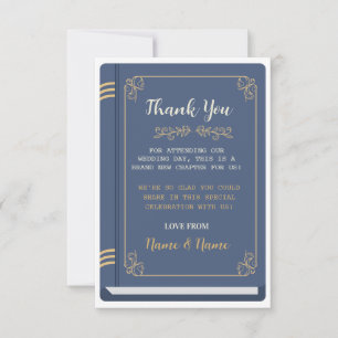 Wedding Books Library Thank You Love Story Invitation
