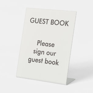 Wedding Botanical Vintage   Elegant Guest Message  Pedestal Sign
