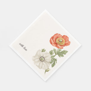 Wedding Botanical Vintage Floral Table Statement Napkin