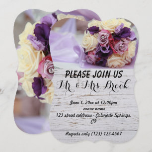 Wedding Bouquet Blossom Romantic Destiny's Destiny Invitation