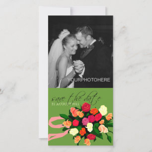 Wedding Bouquet Photo Save the Date Cards
