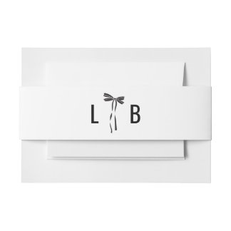 Wedding Bow Belly Band Invitation Belly Band