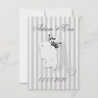 wedding Brauer Schleier strip personalize Save The Date