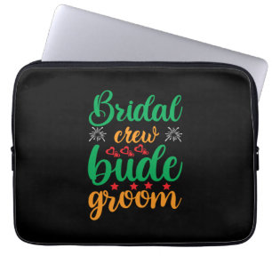 Wedding Bridal Crew Groom Laptop Sleeve