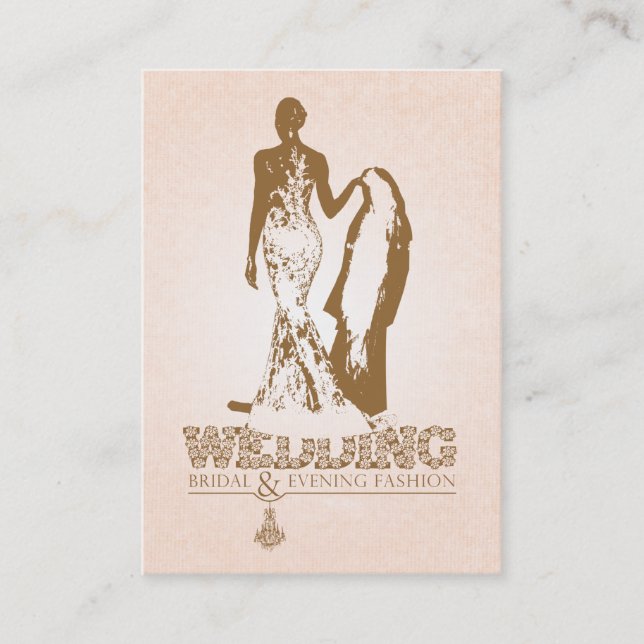 WEDDING Bridal & Evening Fashion - Business Card (Front)