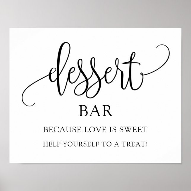 Wedding/Bridal Party Dessert Sign  (Front)
