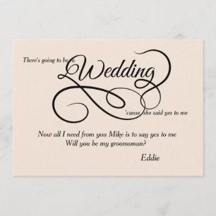 Wedding Bridal Party Request Card