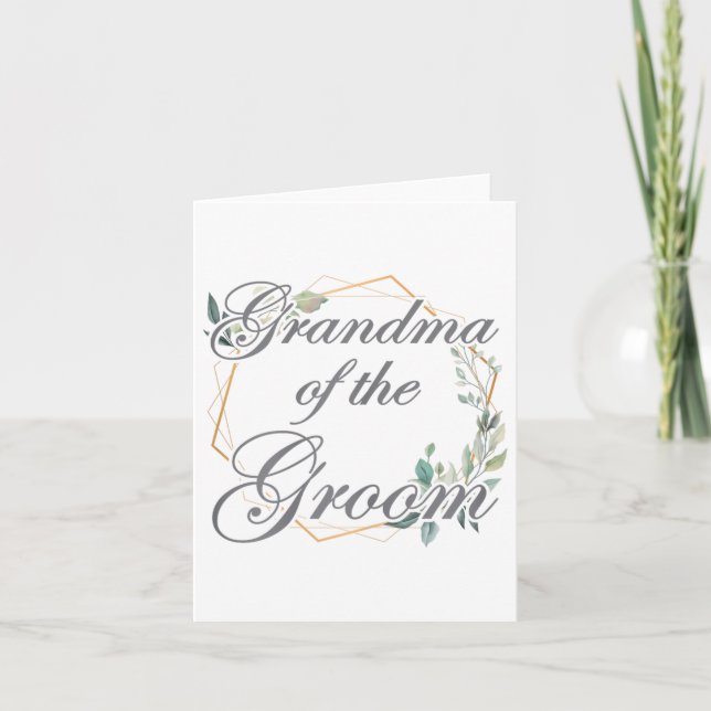 Wedding Bridal Shower Bride Grandma Of The Groom _ Card (Front)