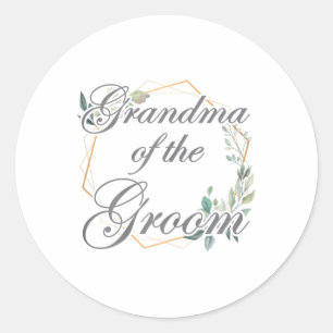 Wedding Bridal Shower Bride Grandma Of The Groom _ Classic Round Sticker