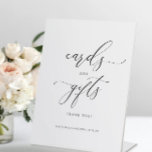 Wedding Bridal Shower Cards & Gifts Pedestal Sign<br><div class="desc">Luxury Wedding Cards & Gifts Table Sign: This design features elegant and romantic calligraphy. Display this at your cards & gifts table at your wedding reception or bridal shower.</div>