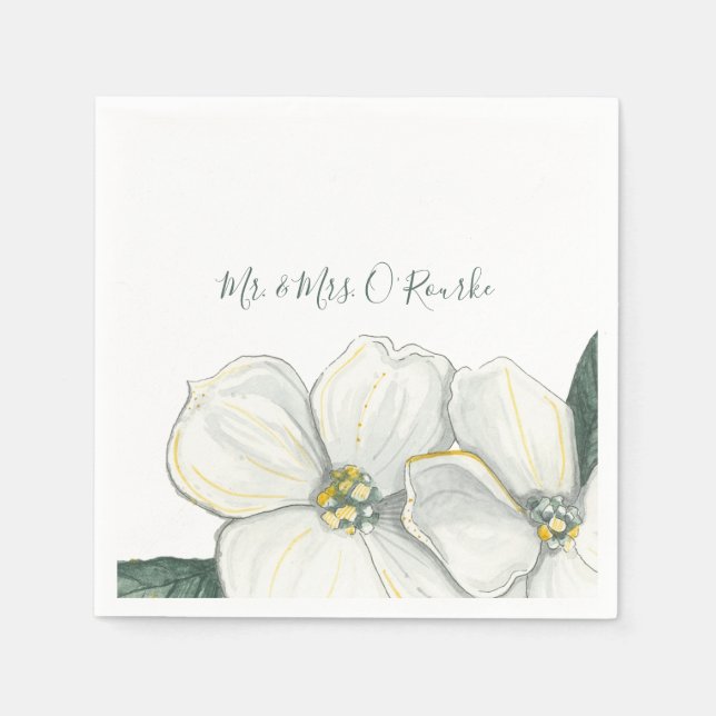 Wedding & Bridal Shower Cocktail Napkins (Front)