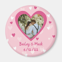 Wedding Bridal Shower Favour Custom Photo Hearts