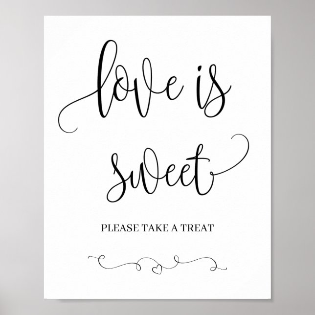 Wedding / Bridal Shower Love is Sweet Sign  (Front)