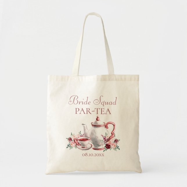 Wedding Bridal Shower Tea Party  Tote Bag (Front)
