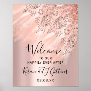 Wedding Bridal Welcome Rose Dress Royal Sweet 16th Poster
