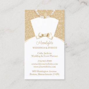 Wedding Bridal White Dress Business Card