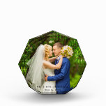Wedding Bride and Groom Photo Octagonal Block<br><div class="desc">Elegant Wedding Bride and Groom Photo Block</div>