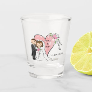 Wedding Bride and Groom Shot Glass